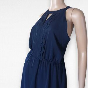 Dark Blue Halter Dress